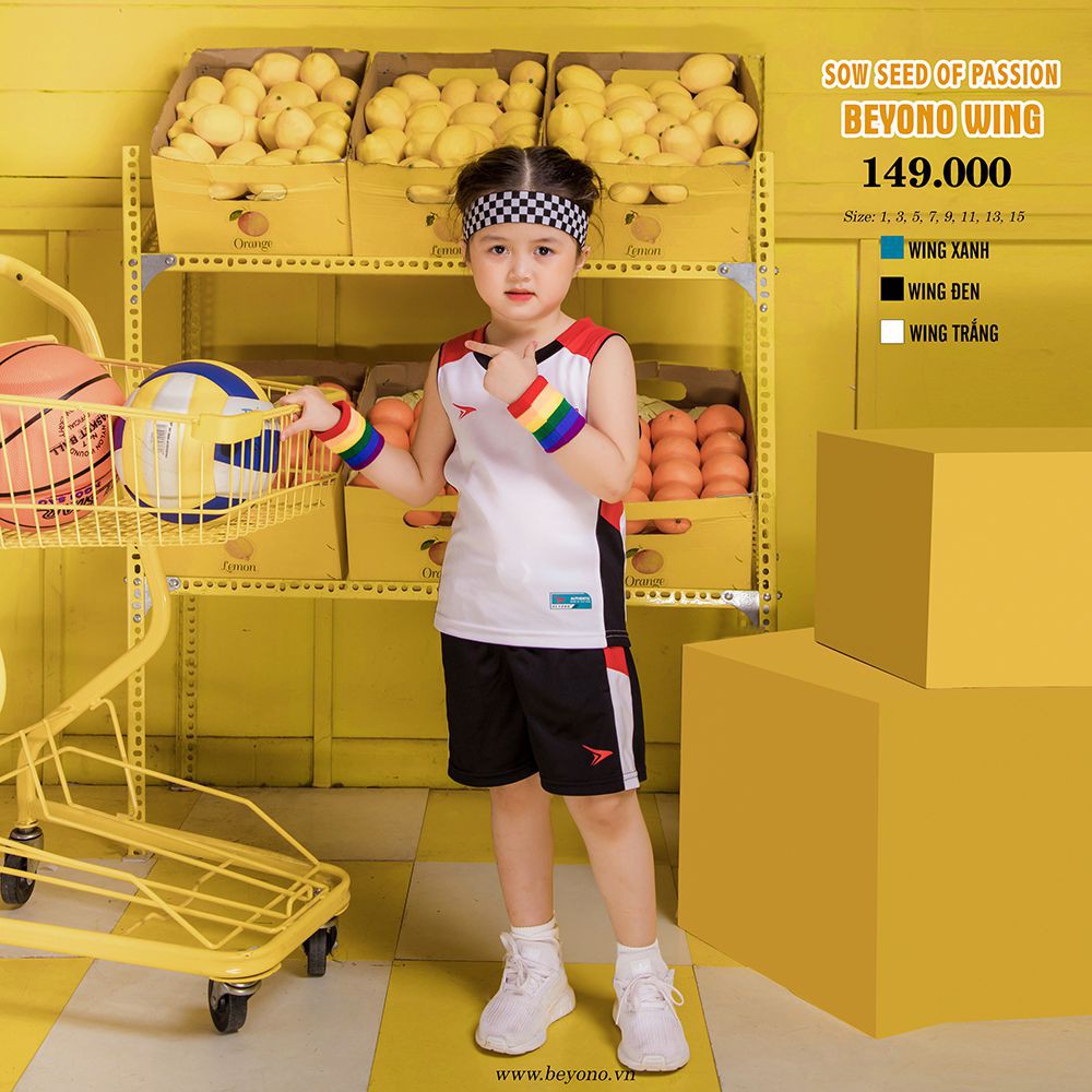 Bộ Đồ Thể Thao Trẻ Em Cao Cấp Beyono Wing Dành Cho Bé Từ 10kg đến 40kg - ViKi Sport