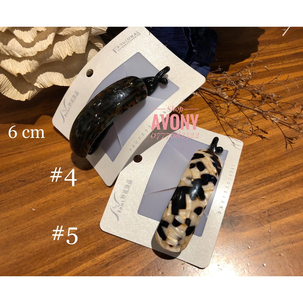 6 cm Kẹp tóc ngang Kẹp tóc chéo Kẹp cóc Kẹp nghoéo ánh xà cừ