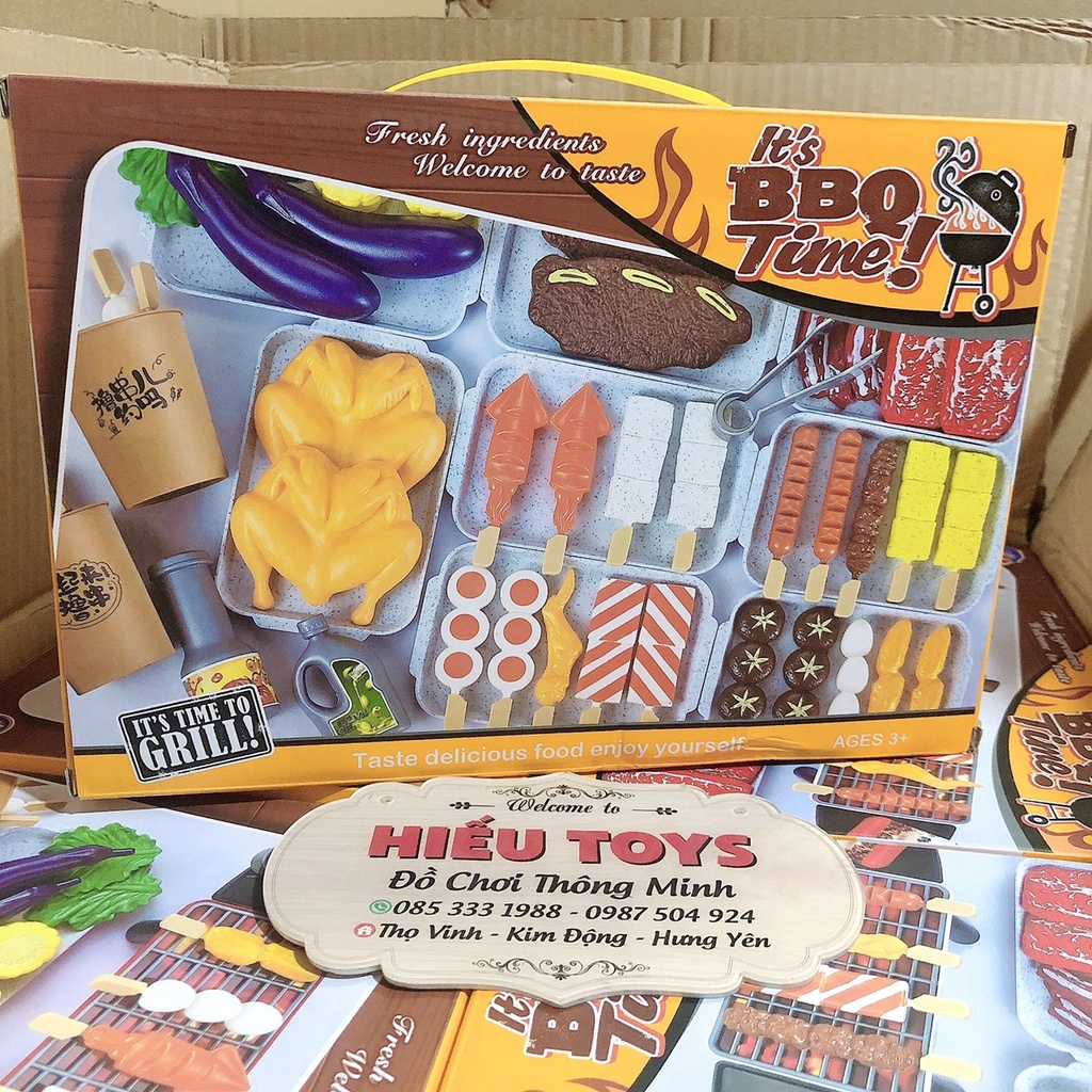 Đồ Chơi Trẻ Em Bộ Thịt Nướng BBQ Chất Nhựa ABS Cao Cấp Màu Sắc Đẹp An Toàn Hiếu Toys
