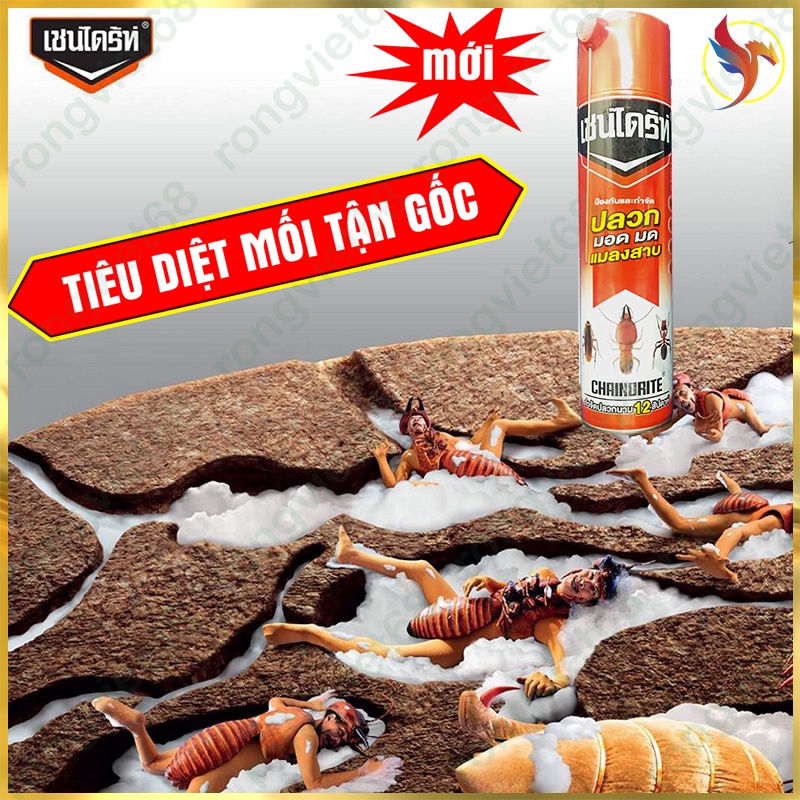 Bình  Xịt Mối ChainDrite Thái Lan 600ml - An Toàn Cho Người Sử Dụng - Không còn Mối Chỉ với 1 lần xịt
