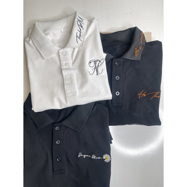 ÁO POLO THÊU TÊN THEO YÊU CẦU , ÁO THÊU TÊN