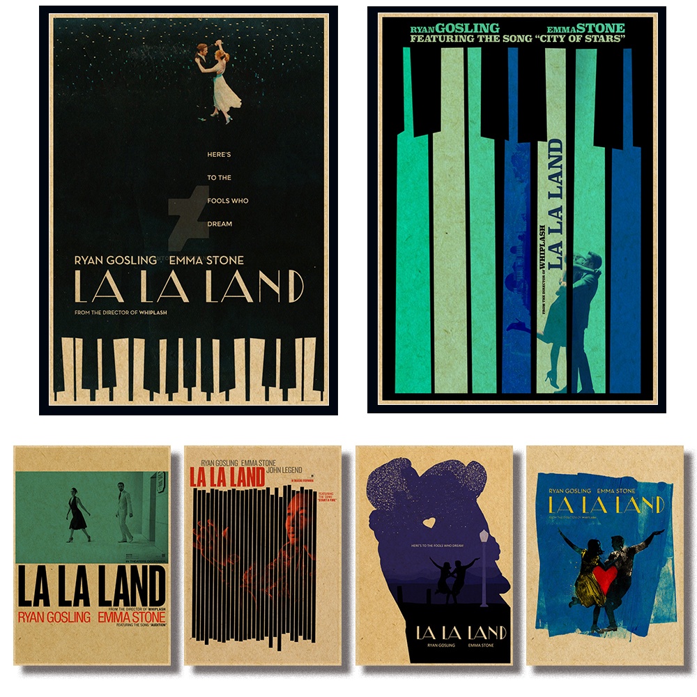 Poster trang trí nhà cửa cổ điển Châu Âu và Châu Mỹ La La Land