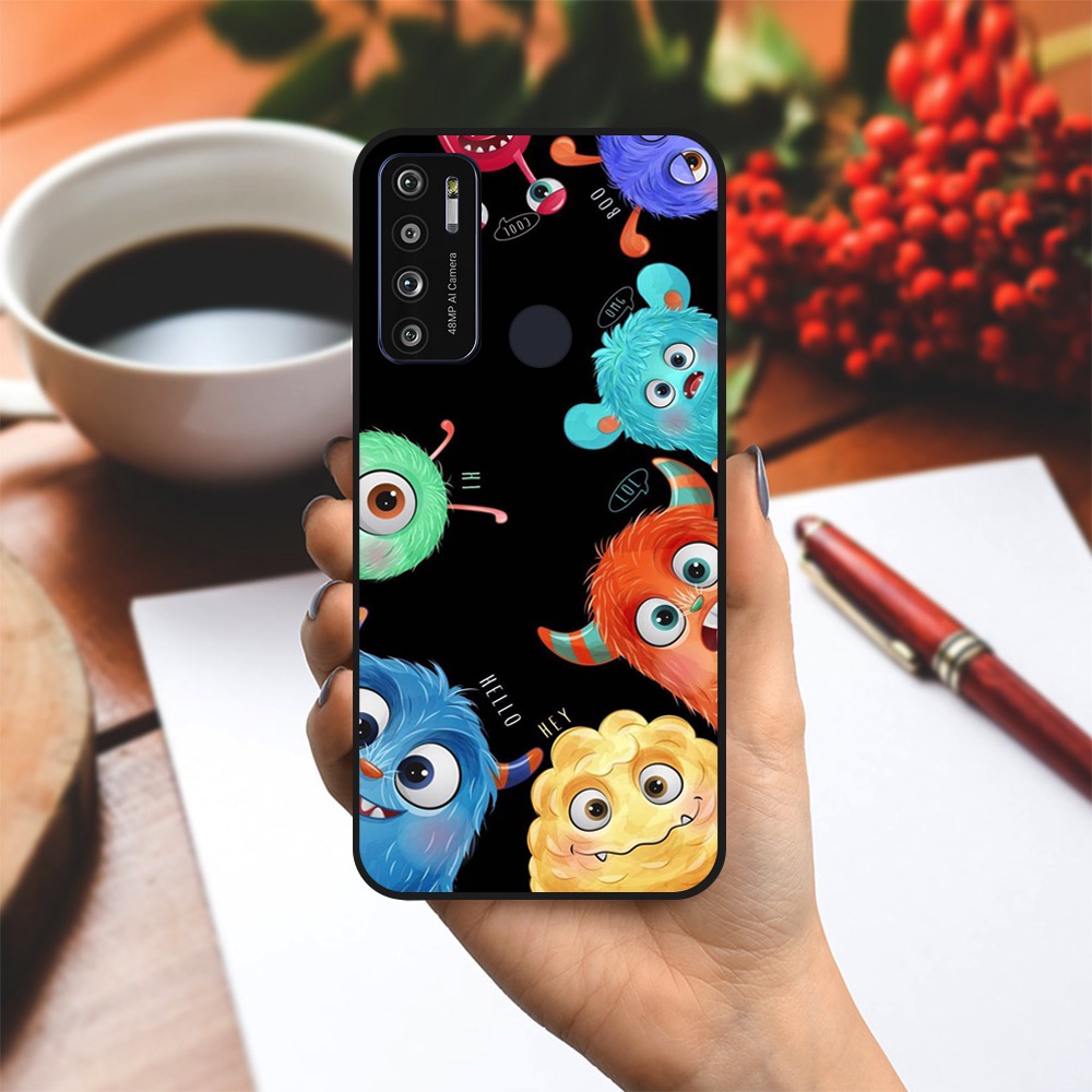 Ốp lưng Vsmart Joy 3/Joy 4/Active 3/Bee 3/Live/...dẻo đen hình Icon hoạt hình