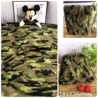 Mền lông cừu tuyết cambodia 1,2m x 1,6m -camo