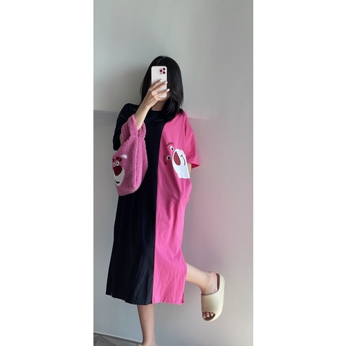 Đầm suông gấu dâu cute