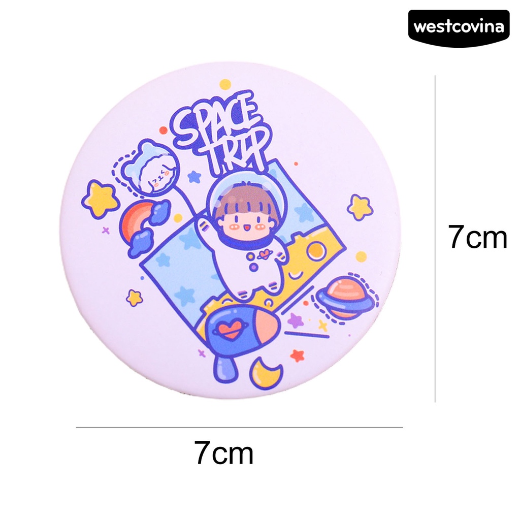 [Hot]✍Set 10 Gương Trang Điểm Hình Tròn Với Tay Cầm Cố Định Tiện Dụng Cho Nữ