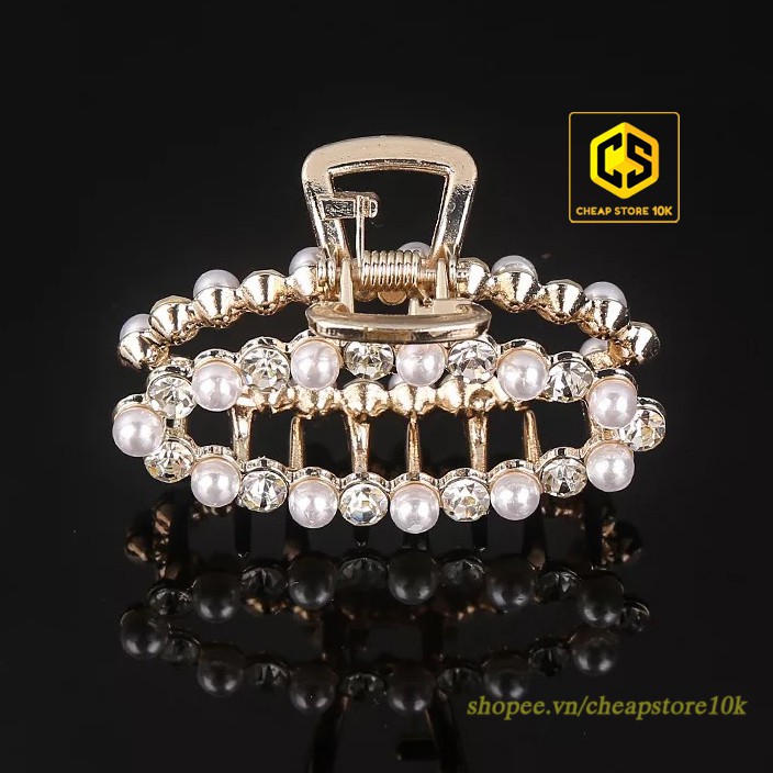 Kẹp tóc đính ngọc trai giả, cặp tóc, kẹp tóc, cặp càng cua, cheapstore10k, cheapstore