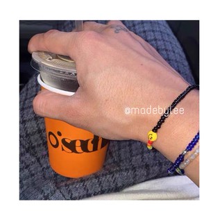 Vòng Tay Hạt Cườm Mặt cười Vàng Handmade Cheap moment WINNER Mino Vòng tay xỏ hạt co giãn MADEBYLEE