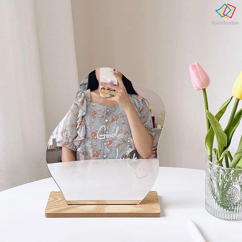 Gương Trang Điểm Đế Gỗ Thiết Kế Độc Đáo Tiện Dụng