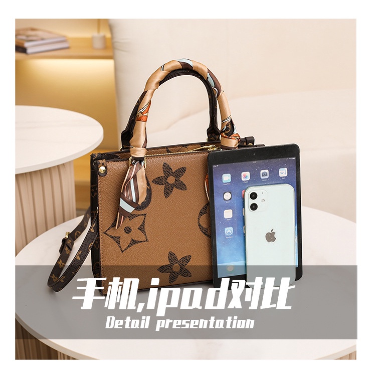 Túi xách JASMIN NOIR dáng vuông cỡ lớn in họa tiết hoa thời trang cho nữ