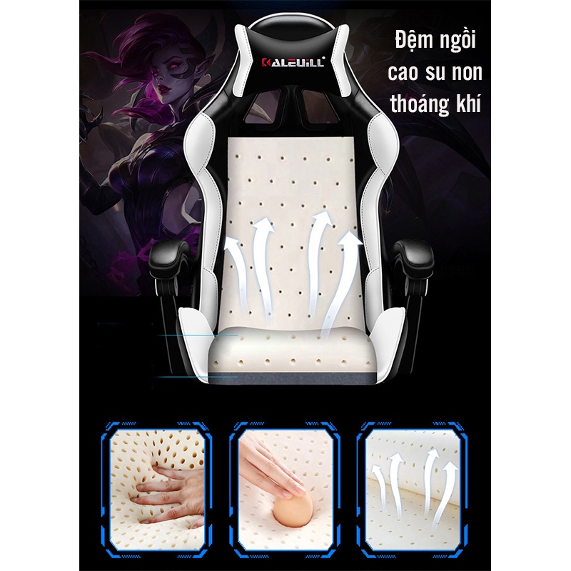 Ghế Gaming, Ghế Chơi Game -  Có Đèn Led, Loa Bluetooth, Massage 7 Điểm, Ngả Lưng Duỗi Chân Đa Năng