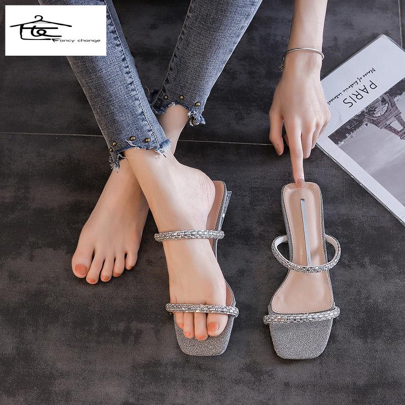 Giày Sandal Gót Thấp Hở Ngón Thời Trang Mùa Hè Dành Cho Nữ