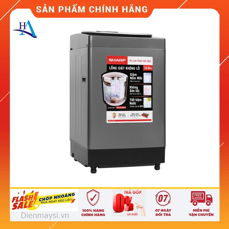 Máy giặt Sharp 11 kg ES-W110HV-S (Miễn phí giao tại HCM-ngoài tỉnh liên hệ shop)