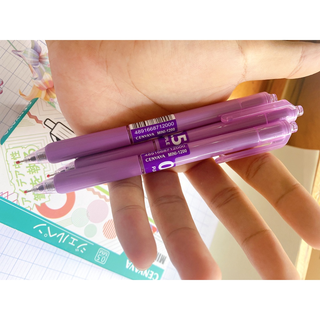 Bút tím gel mini 1200 Cenvava 0.5mm - Hộp 12 Cây