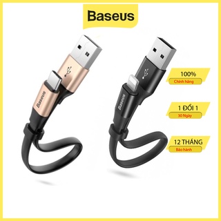 Dây sạc Baseus chính hãng nimble USB - C, USB - IP dài 23cm, cáp sạc ngắn thích hợp sử dụng đối với pin dự phòng