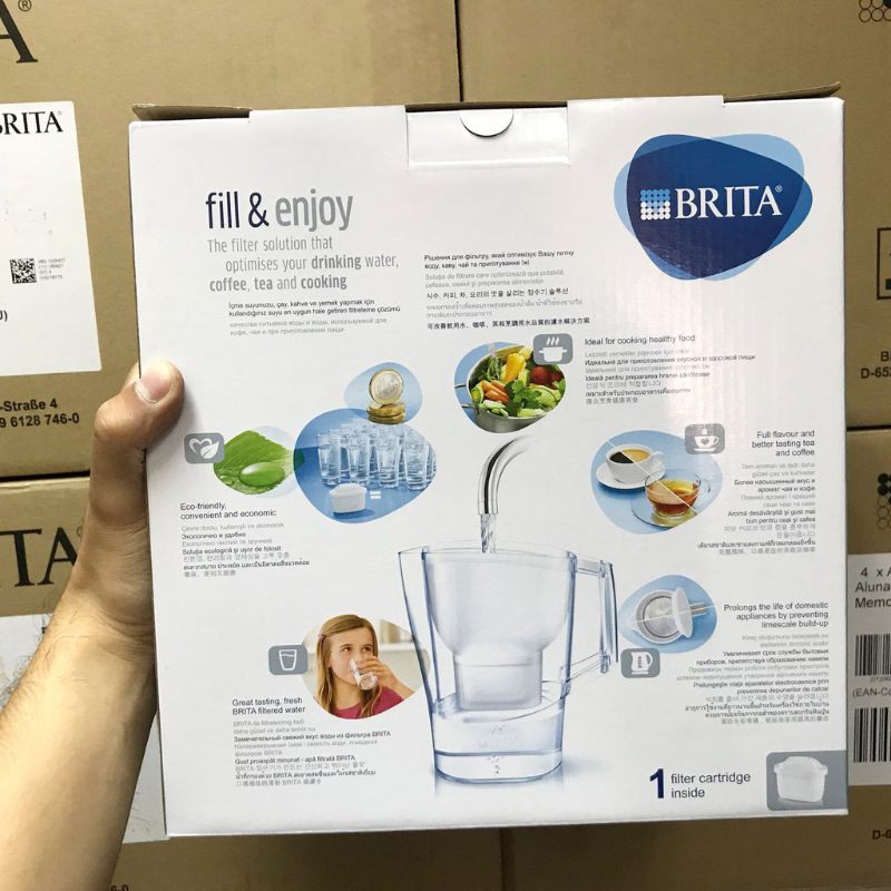 Bình lọc nước BRITA Aluna XL White 3.5L (có sẵn 1 lõi lọc Maxtra Plus)