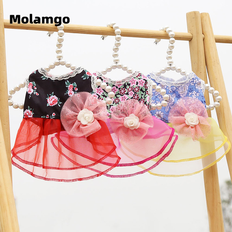 Đầm Hoa Thiết Kế Mới Thời Trang Theo Phong Cách Hàn Quốc Cho Mèo Cưng