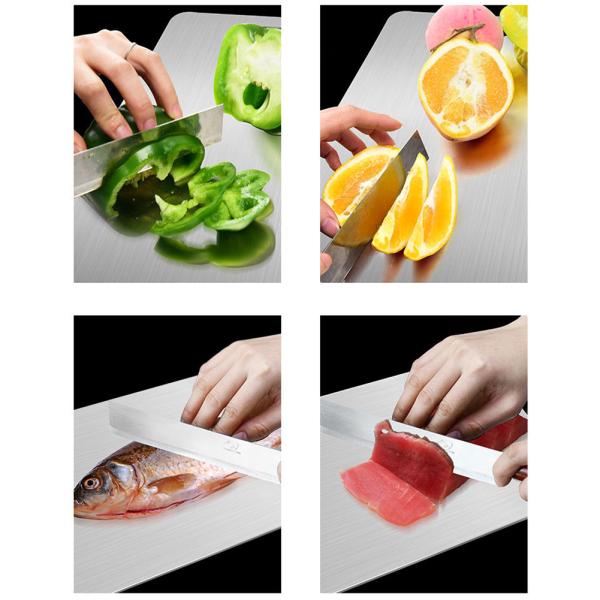 Thicken Stainless Steel Double Side Cutting Board