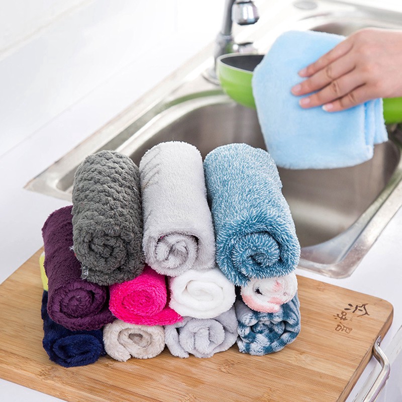 Khăn Lau Chén Chất Liệu Vải Sợi Tre Tiện Dụng