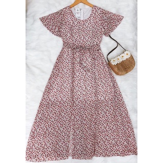 Maxi xẻ đùi hoa nhí cột eo S&M - GR0226