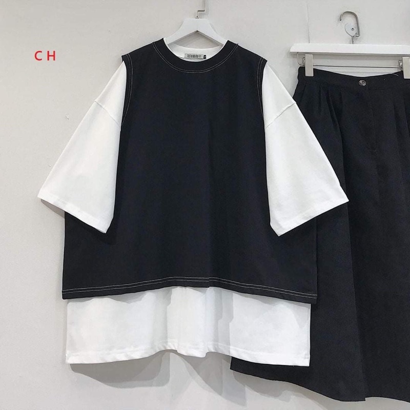 [Mã FAMARAL1 giảm 10K đơn 50K] Sét gile chỉ nổi cotton CH12