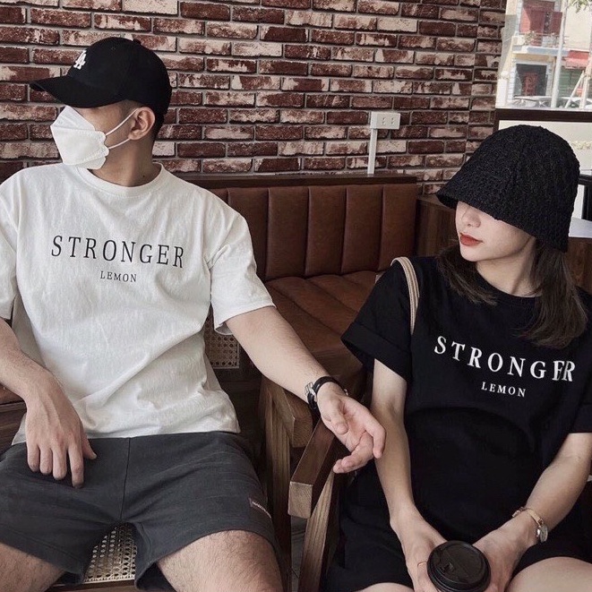 Áo phông tay lỡ form rộng nam nữ STRONGER áo thun tay lỡ cotton khô 3158 loại 1 quảng châu oversize CTK13