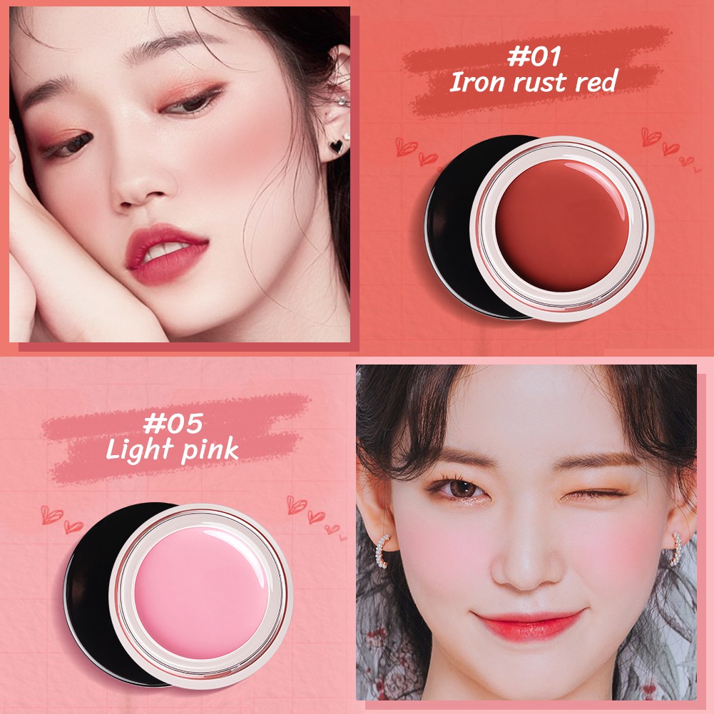 GECOMO Phấn má hồng dạng lỏng 3 trong 1 Makeup Clay Lipstick & Blush & Eyeshadow Blush không thấm nước Gream Cosmetics