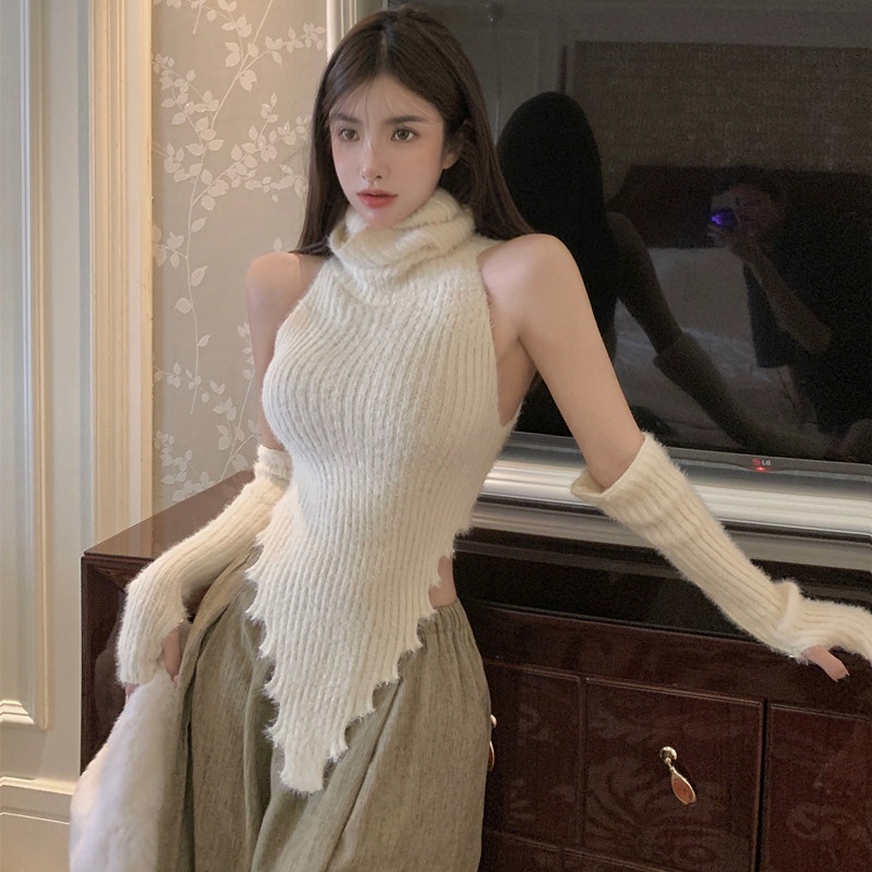 Áo Sweater Cổ Lọ Thiết Kế Quyến Rũ Thời Trang Dành Cho Mùa Thu Đông