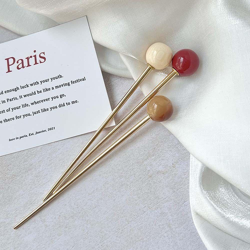 Trâm Cài Tóc Kim Loại Đính Hạt Thủy Tinh Phong Cách Trung Hoa Cổ Điển WMES15H