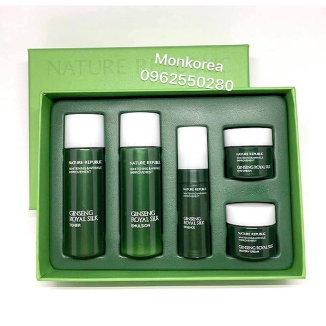 Set mini   Nature Republic Ginseng Royal Silk Trial Kit