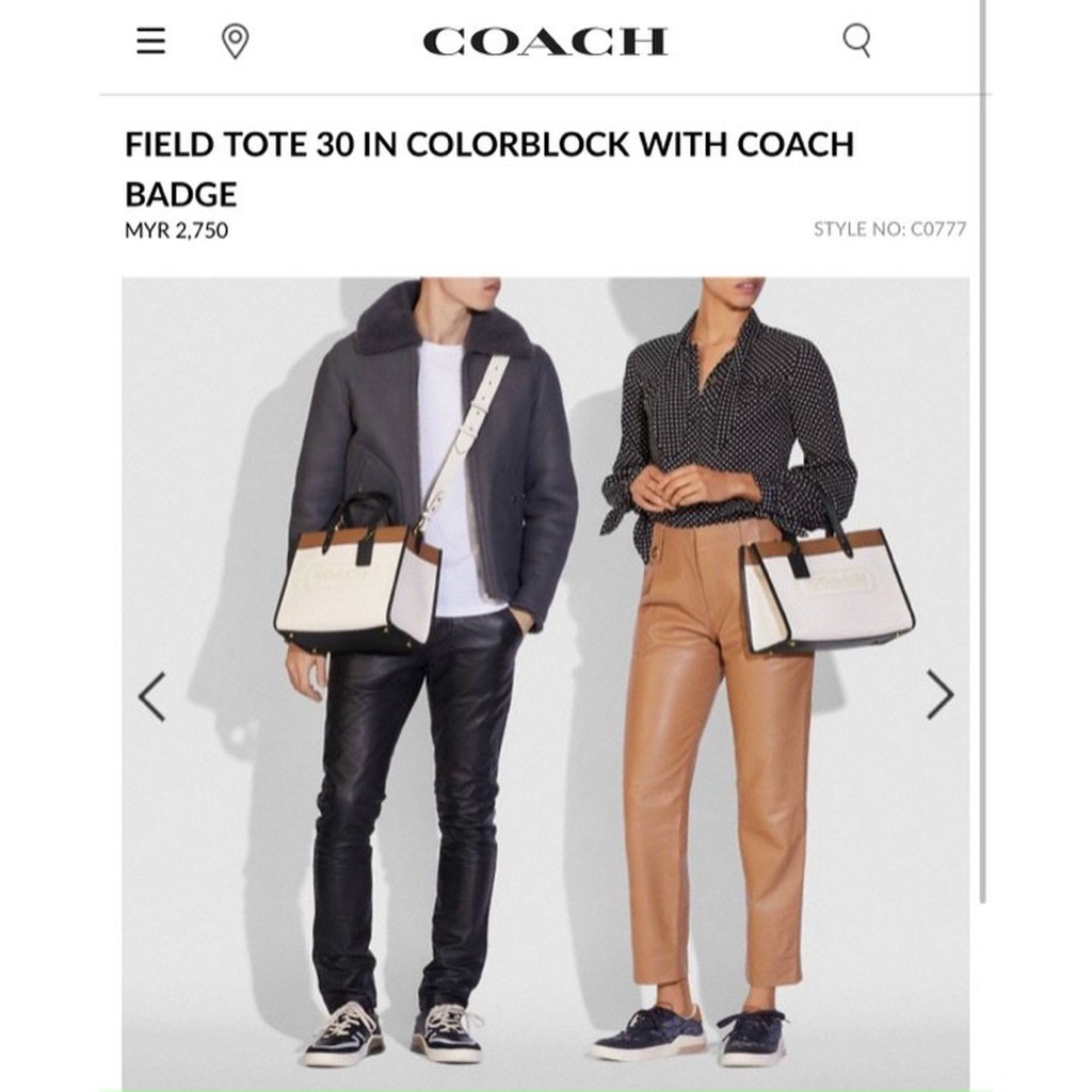 Túi đeoc héo nữ COACH FIELD TOTE 30 IN COLORBLOCK WITH COACH