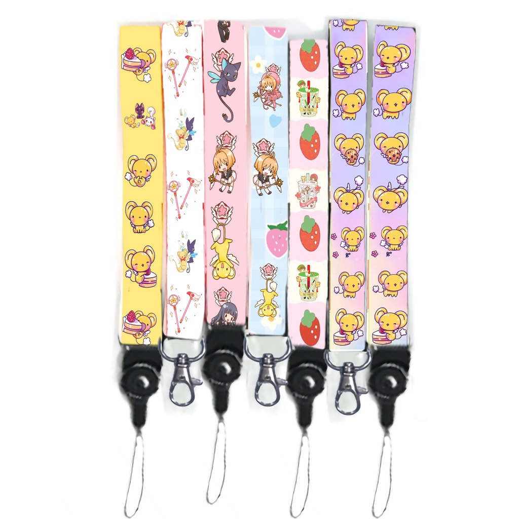 dây strap kero CCS STI22 hoạt hình dây treo thẻ name tag ngắn cute dễ thương 15cm
