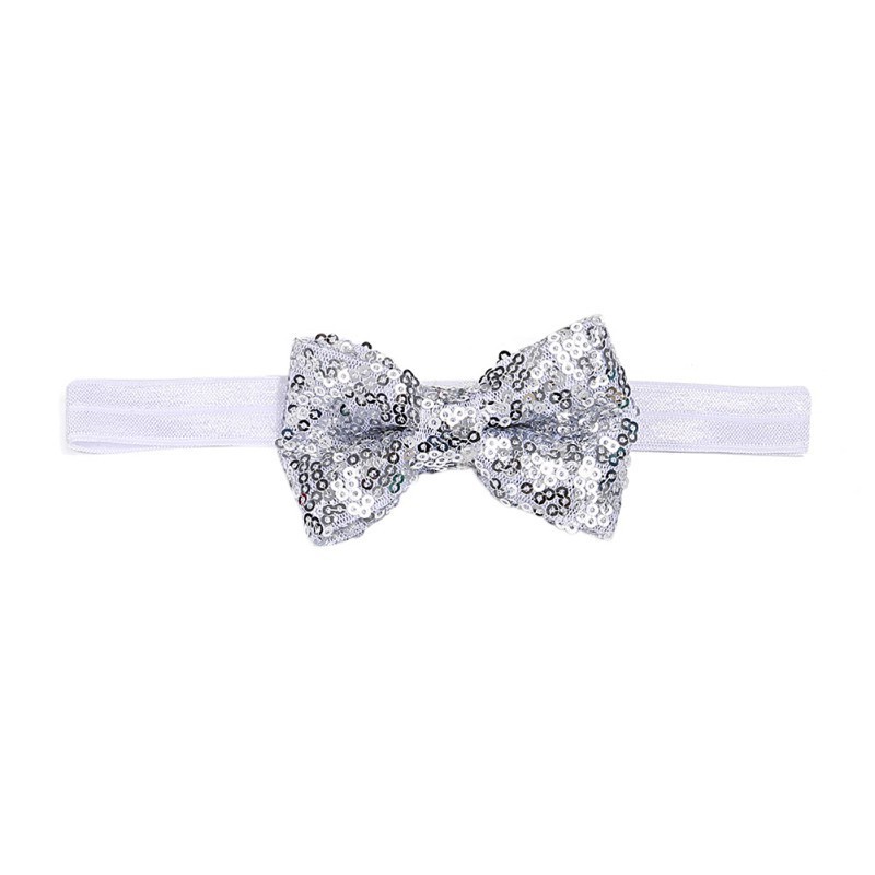 Băng đô cho bé sơ sinh turban nơ to đính sequin óng ánh, vòng đầu kim sa công chúa kiểu dáng Hàn Quốc quà tặng shopNEM