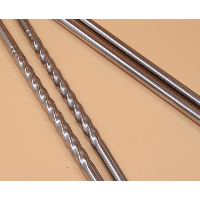 Đôi Đũa Kim Loại Không Gỉ Gia Đình Siêu Bền, Có Vân Chống Trượt (Chọn Số Lượng)