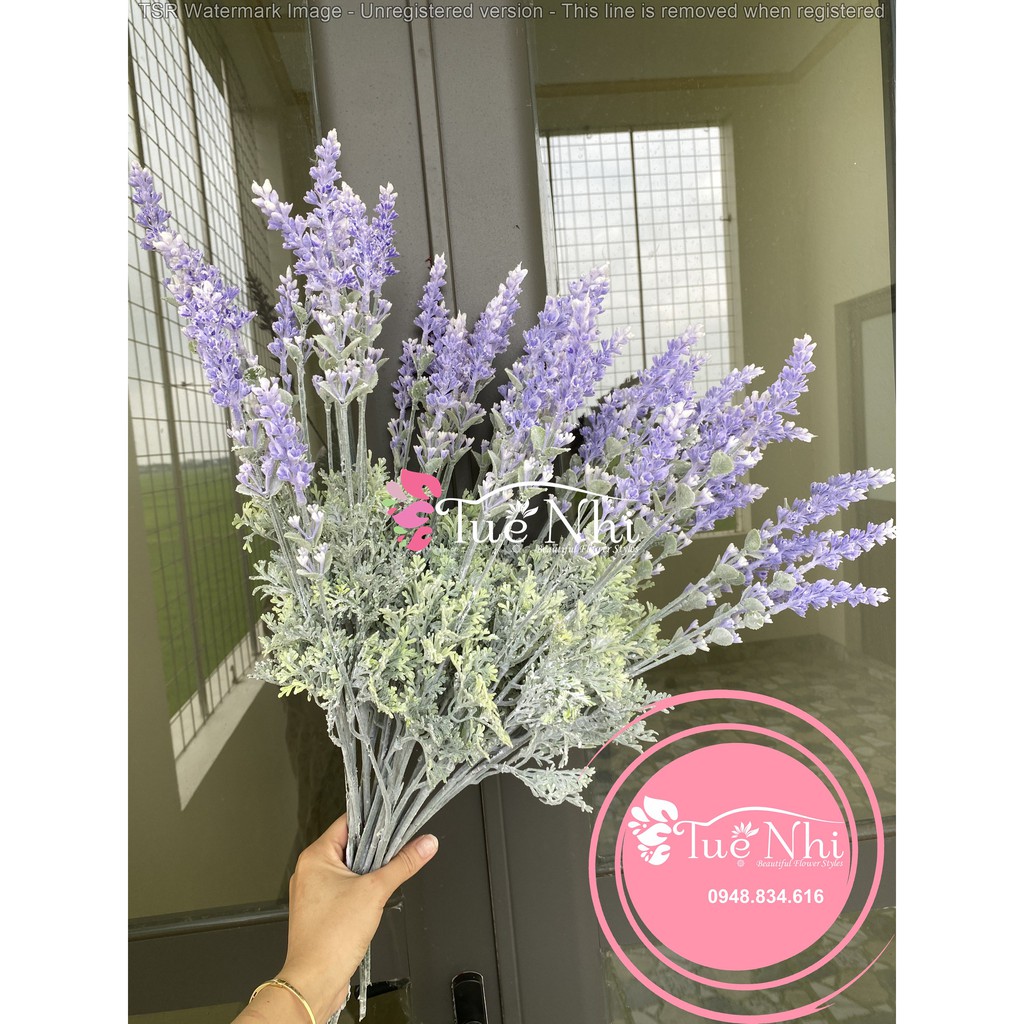 Cành Hoa Violet Gỉa Phủ Mốc Cao Cấp (Cành Lavender Gỉa) / Hoa Gỉa , Hoa Lụa.