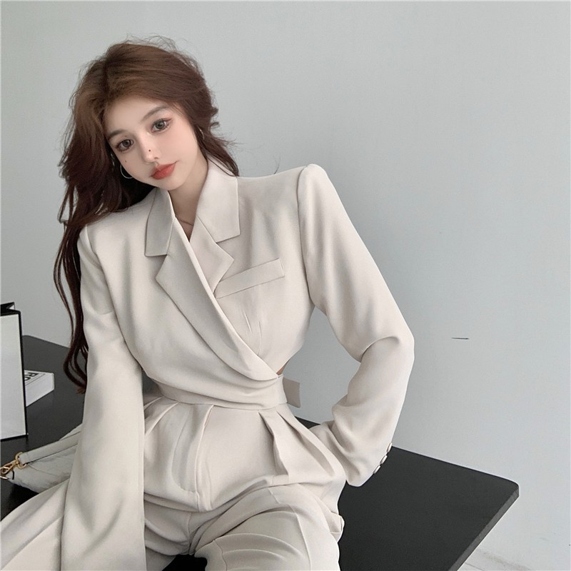 Casual suit jacket women's short Korean style small suit jacket trend