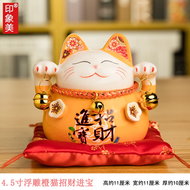 Mèo thần tài may mắn neko maneki hũ tiết kiệm 11cm 4.5inches