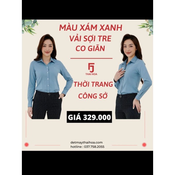 Áo sơ mi Thái Hòa co giãn vải sợi tre mã 2869.
