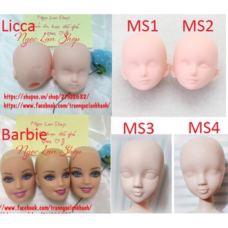 Đầu búp bê chưa vẽ mặt, tập trang điểm