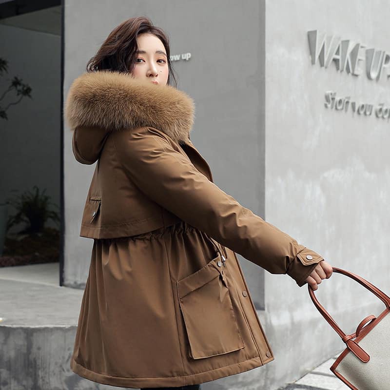 Áo Khoác Nữ, Phao, Parka Lót Lông Dáng Dài Cam Kết Hàng Quảng Châu Loại 1- KÈM ẢNH THẬT