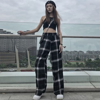 Quần ống rộng kẻ sọc mới