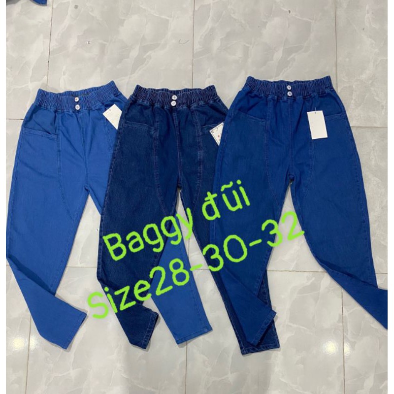 Quần jean lửng nữ, form đũi, lưng thun | BigBuy360 - bigbuy360.vn