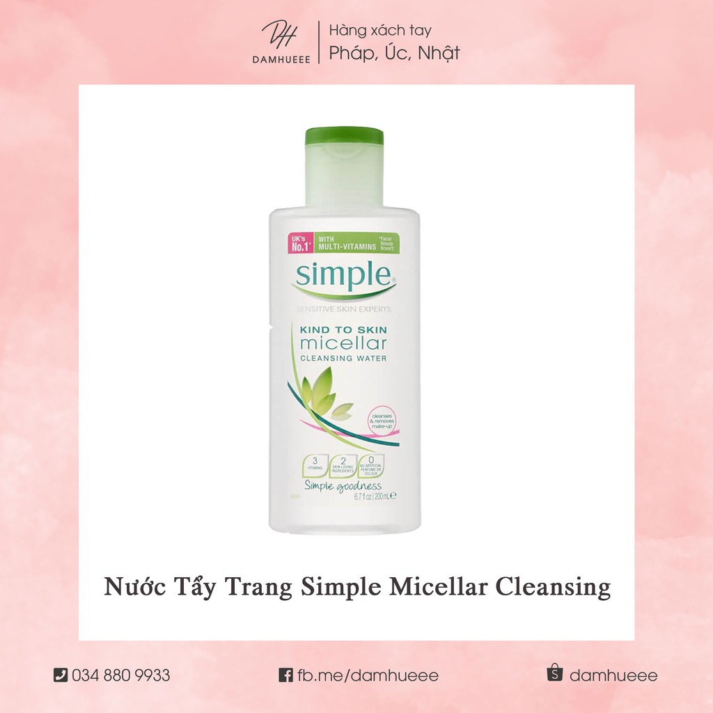 Nước tẩy trang simple 200ml