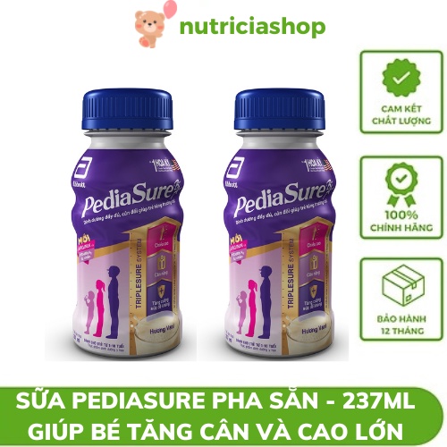 Sữa Pediasure Úc hộp 850G  dinh dưỡng cao năng lượng hỗ trợ tăng cân, tăng chiều cao cho trẻ