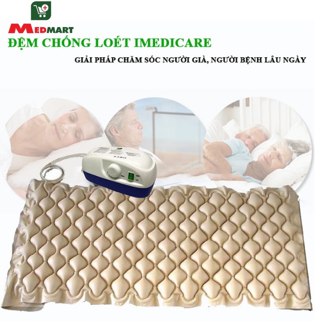 [Chính Hãng] Đệm Hơi Chống Lở Loét IMediCare IAM-8P Singapore - Ngăn Chặn Lở Loét Do Nằm Liệt Lâu Ngày - Medmart