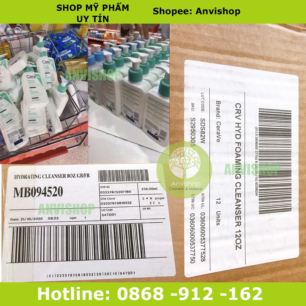 Sữa rửa mặt CERAVE SA Smoothing Cleanser 236ml (Pháp Nội Địa) Cerave da dầu mụn Anvishop | BigBuy360 - bigbuy360.vn