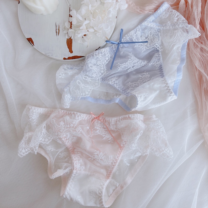 Quần Lót 100% Cotton Lưng Thấp Thêu Họa Tiết Quyến Rũ Thoải Mái Cho Nữ