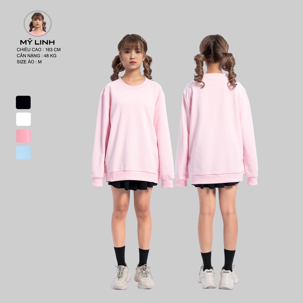 Áo Sweater Form Rộng Nữ Nam [SIGNATURE FULL BOX] Outfitters Kiểu Trơn SWO01 Thun Cotton Nỉ 4 Chiều Local Brand