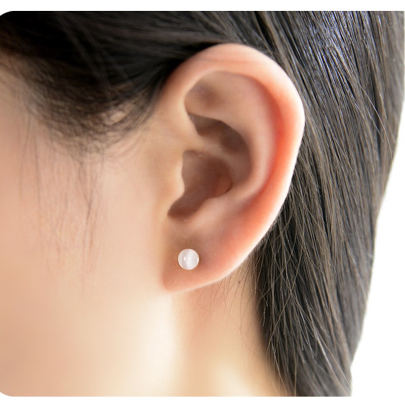 Bông tai bạc 925 cho phụ nữ ánh trăng opal đồ trang sức thời trang cổ điển