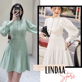 Đầm dự tiệc cổ trụ xếp ly jenny dress